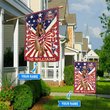 DIF6014-bloodhound God bless america - 4th of july Personalized Flag