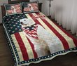 Great Pyrenees God Bless America Quilt Bed Set & Quilt Blanket