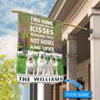 BIF2512 Great Pyrenees This Home Is Filled With Kisses Personalized Flag