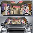 THC0122 Great Pyrenees Car Sun Shade