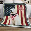 Great Pyrenees God Bless America Quilt Bed Set & Quilt Blanket