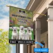 BIF1416 Great Pyrenees Don't bother knocking Personalized Flag