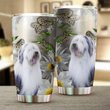 THU0107 Tumbler Old english sheepdog Flower