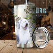 THU0107 Tumbler Old english sheepdog Flower