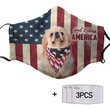THM20072426 Pekingese God Bless Face Mask
