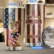 THU0180 Bengal Cat God Bless America Personalized Stainless Steel Tumbler