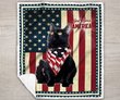 Black Cat God Bless America Quilt Bed Set & Quilt Blanket
