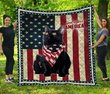 Black Cat God Bless America Quilt Bed Set & Quilt Blanket
