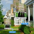 BIF2505 Black cat This Home Is Filled With Kisses Personalized Flag