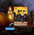 TUF1104 Black Cat Halloween Farm Personalized Flag