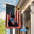MHFMEO101 Black Cat Hippie Personalized Flag