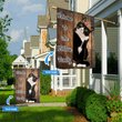 BIF20083108 Black Cat Welcome Personalized Flag