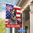 CHFD3005 Cattle Dog God Bless America Personalized House Flag