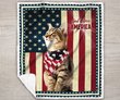 Cat God Bless America Quilt Bed Set & Quilt Blanket