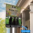 BIF1421 Black Cat Don't bother knocking Personalized Flag