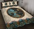 THE5046 Yin and Yang Cat Quilt Bed Set