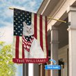 BIF1316 white maine coon cat Personalized Flag
