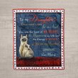 DDUSAB1015 Mom To Daughter Cat Fleece Blanket – Made in USA