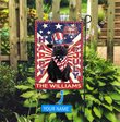 DIF6004- Black Cat God bless america - 4th of july Personalized Flag