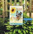 DUF0102 Australian Cattle Dog Sunflower Personalized Garden Flag