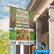 BIF2515 Poodle This Home Is Filled With Kisses Personalized Flag