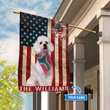 MHFCHO217 Poodle Hippie Personalized Flag