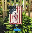THF0194 Poodle God Bless America Personalized Flag
