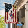 MHFCHO117 Poodle Hippie Personalized Flag