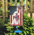 MHFCHO217 Poodle Hippie Personalized Flag