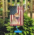 THF0193 Pomeranian God Bless America Personalized Flag