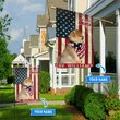 THF0193 Pomeranian God Bless America Personalized Flag