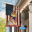 THF0193 Pomeranian God Bless America Personalized Flag