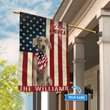THF0196 Weimaraner God Bless America Personalized Flag