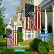 THF0196 Weimaraner God Bless America Personalized Flag