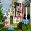 THF0224 Lhasa Apso God Bless America Personalized Flag