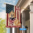 THF0223 German Spitz God Bless America Personalized Flag