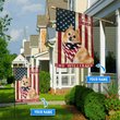 THF0223 German Spitz God Bless America Personalized Flag