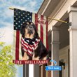 THF0235 Tibetan Mastiff God Bless America Personalized Flag