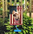 THF0214 Chinese Crested Dog God Bless America Personalized Flag