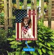THF0220 English springer spaniel God Bless America Personalized Flag
