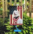 THF0230 Samoyed God Bless America Personalized Flag