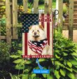 THF0215 Chow Chow God Bless America Personalized Flag