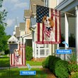 THF0213 Cavalier King Charles Spaniel God Bless America Personalized Flag