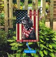 THF0219 English Setter God Bless America Personalized Flag