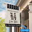 BIF2305 Beware Miniature Schnauzers Live here Personalized Flag