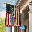 MHFCHO216 Miniature Schnauzer Hippie Personalized Flag