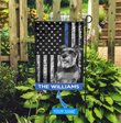 BIF1710 Miniature Schnauzer Police Personalized Flag