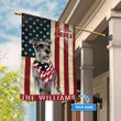 THF0190 Miniature Schnauzer God Bless America Personalized Flag