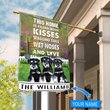 BIF2514 Miniature Schnauzer This Home Is Filled With Kisses Personalized Flag
