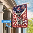 DIF6023-Miniature Schnauzer God bless america - 4th of july Personalized Flag
